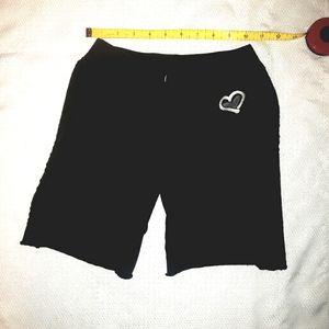 Total girl black cotton shorts knee length